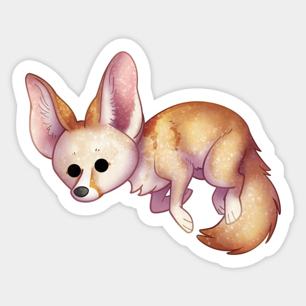 Cozy Fennec Fox Sticker by Phoenix Baldwin